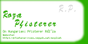 roza pfisterer business card